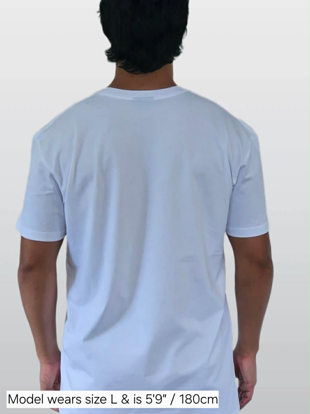 Man wearing classic white t-shirt NZ